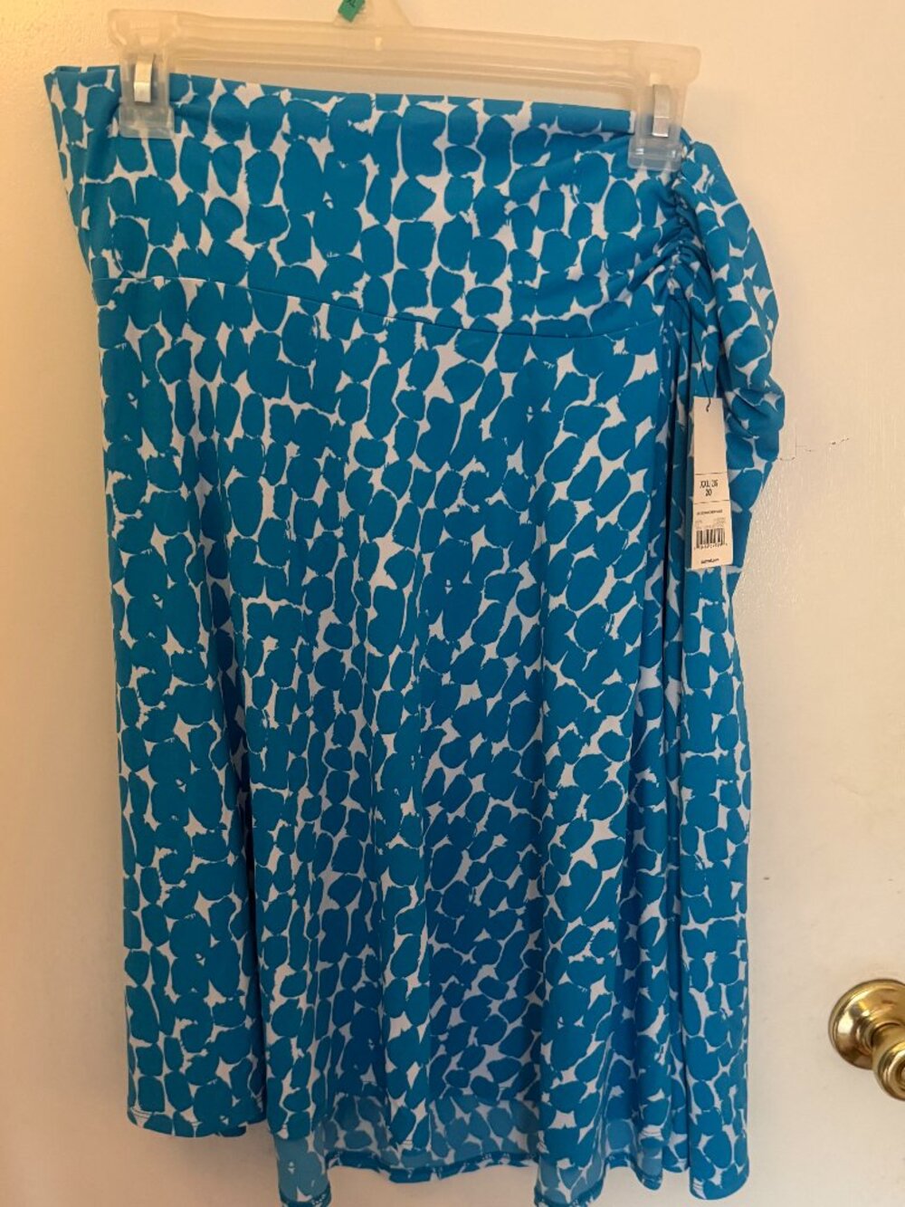 George A-line Skirt Blue & White Dot Print W 20